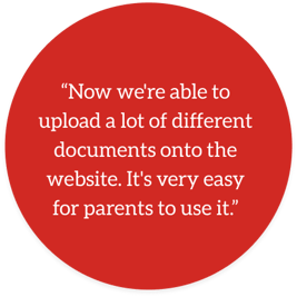 Locke School Blockquote_ “Now were able to upload a lot of different documents onto the website. Its very easy for parents to use it.”