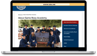 Santa Rosa Academy on laptop